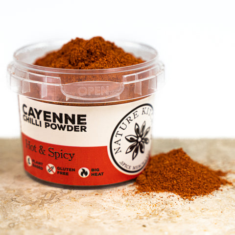 cayenne pepper chilli powder in a pot