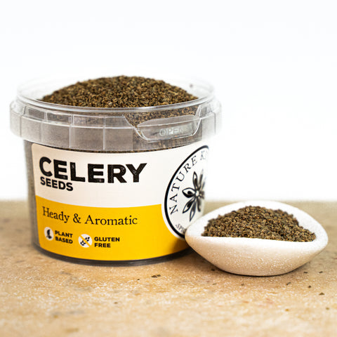 celery seeds in a pot and dish