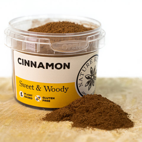 Ground cinnamon in a pot