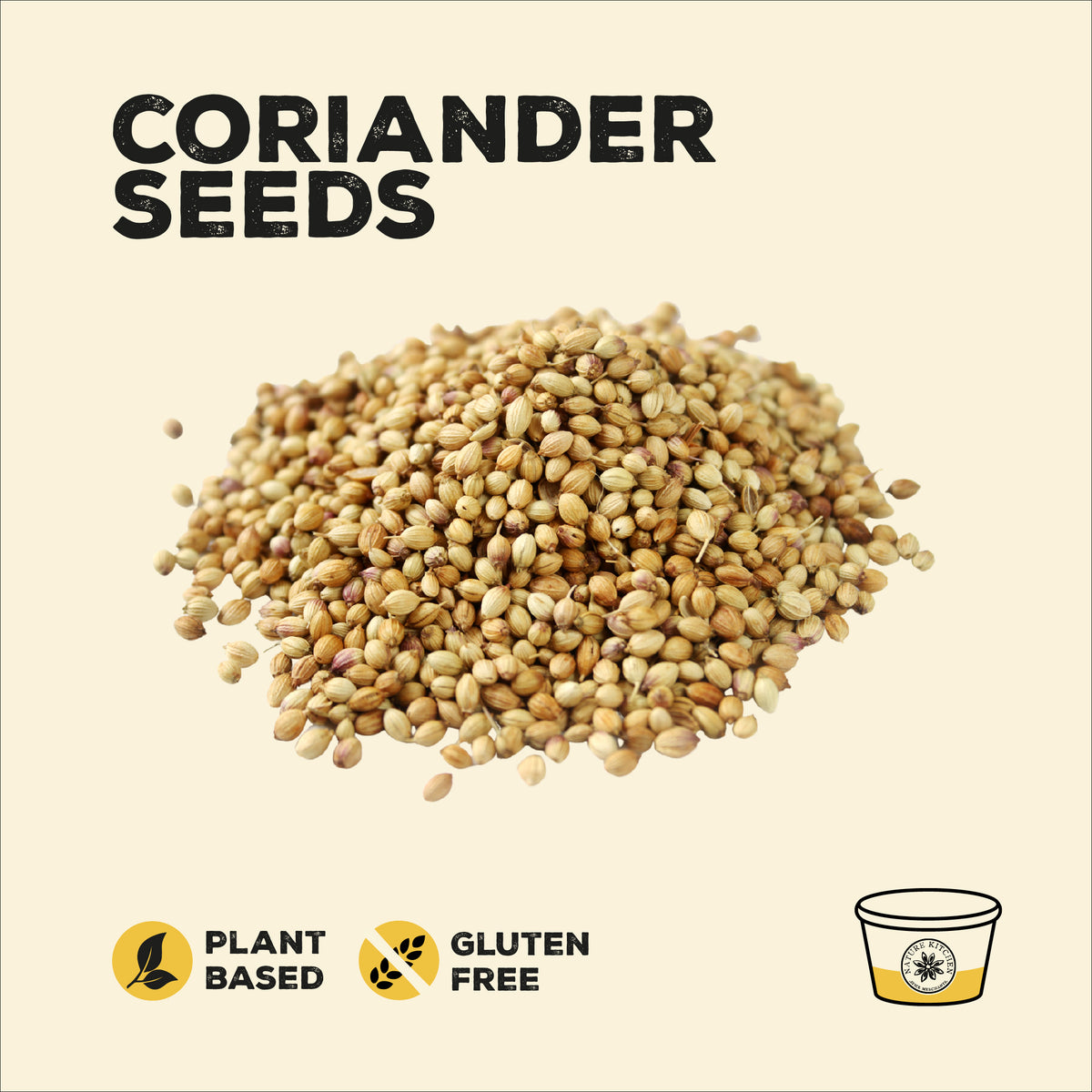 Coriander Seeds 1 x 35g Pot Also Known as Chinese Parsley