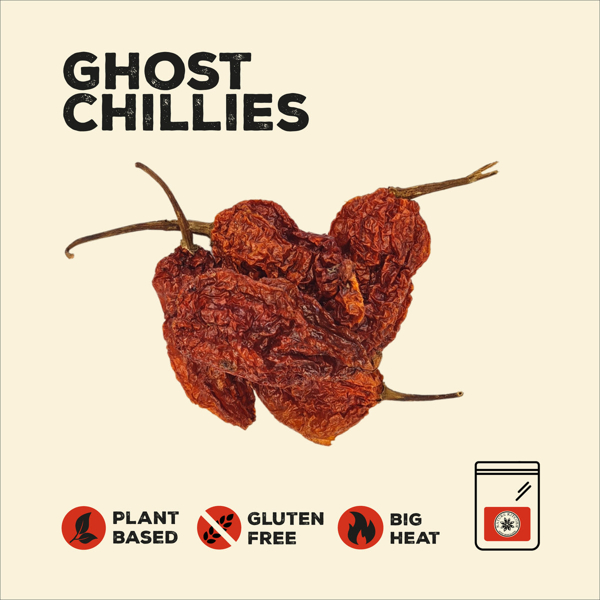 Chilli Ghost - Bhut Jolokia - Naga Chilli 100g