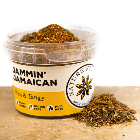Nature Kitchen Jammin' Jamaican seasoning in a pot
