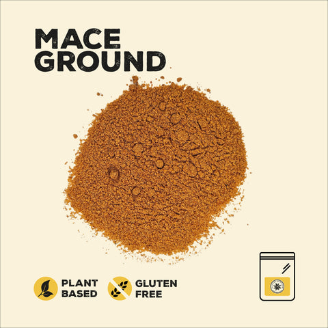 Mace ground in a pile