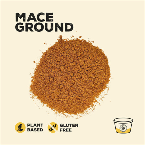Mace ground in a pile