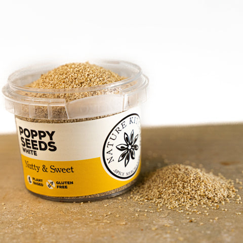 White poppy seeds in a pot