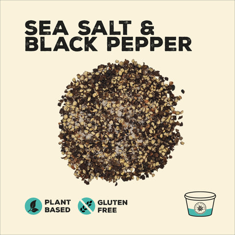 Sea Salt & Cracked Black Pepper Mix in a pile