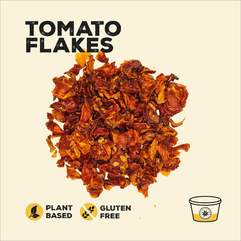 Dried Tomato Flakes in a pile