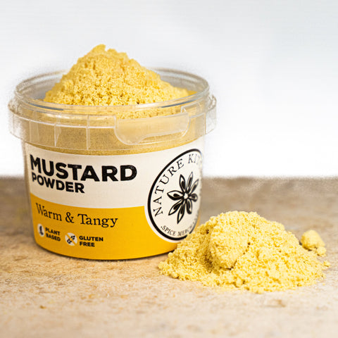 Mustard powder in a pot