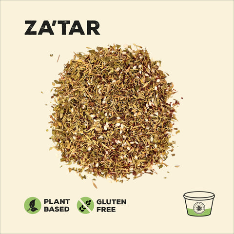 Za'atar herb blend in a pile