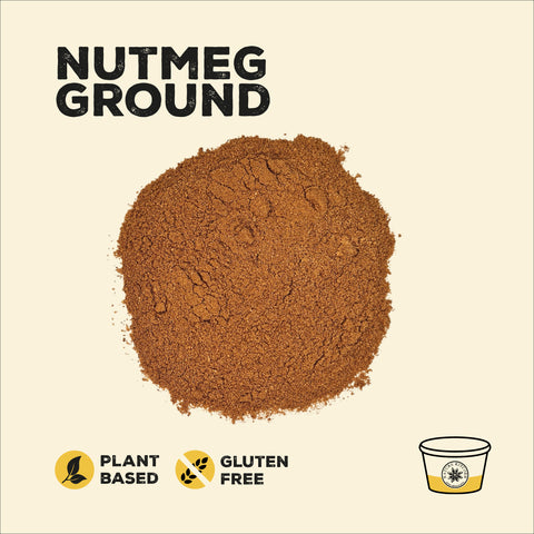 Ground nutmeg in a pile