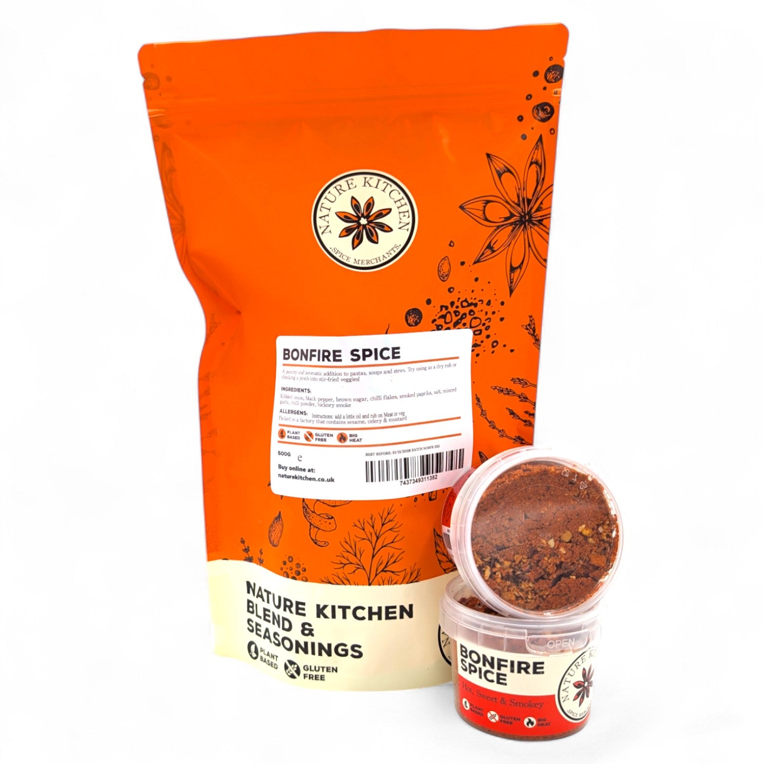 Bonfire Spice 1 x 50g Pot Spice Hot, Sweet Smokiness