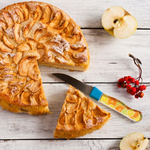 apple pie apples and knife apple pie spices cooking sweet pies puddings and hot drinks