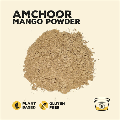 Amchur,amchoor, dried unripened green mango powder, meat tenderiser, plant based gluten free
