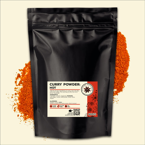 Hot curry powder in a bag