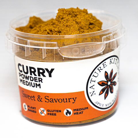 Nature Kitchen medium curry powder in a pot