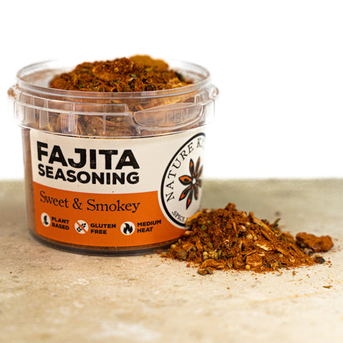 Nature Kitchen Fajita Seasoning in a pot\