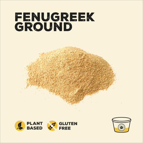 Fenugreek ground in a pile