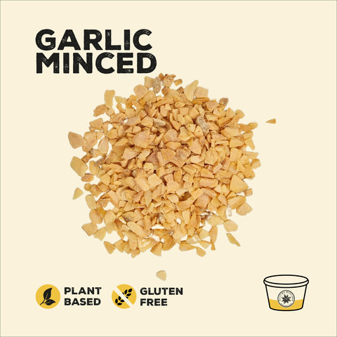 Garlic minced in a pile