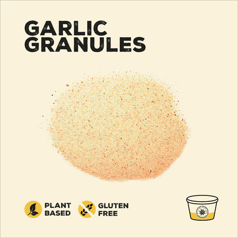 Garlic granules in a pile