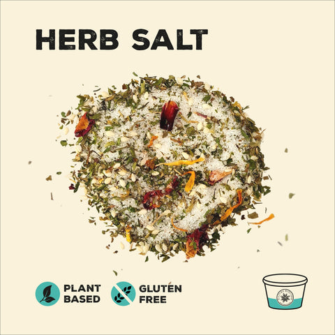 Nature Kitchen Herb salt in a pile