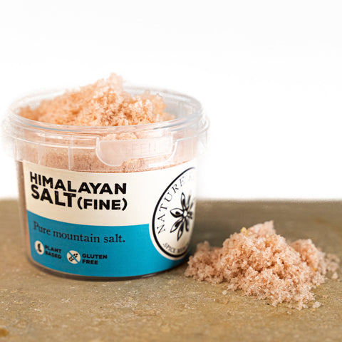 Fine Himalayan salt in a pot