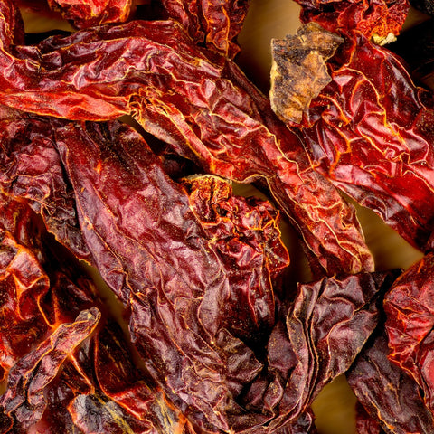 whole kashmiri chilli close up