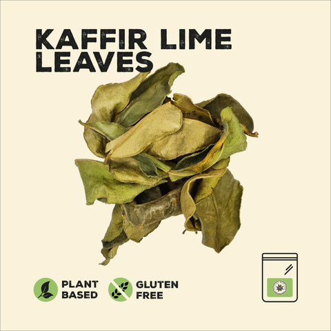 Kaffir lime leaves in a pile