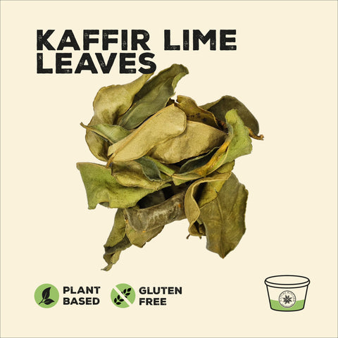 Kaffir lime leaves in a pile