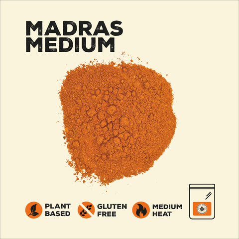 Madras medium curry powder in a pile
