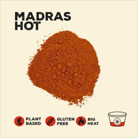 Madras hot curry powder in a pile