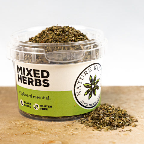Mixed herbs in a pot