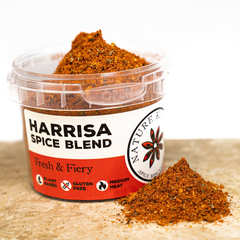 Nature Kitchen Harissa spice blend in a pot