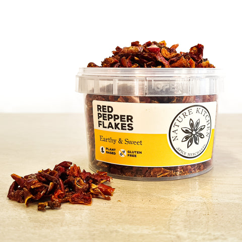 red pepper flakes in a pot