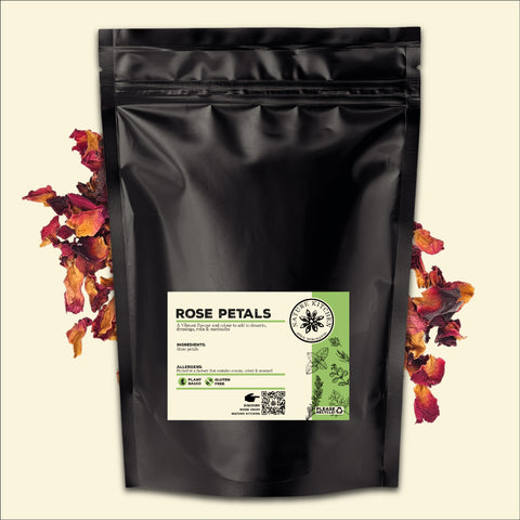 Rose petals in a bag