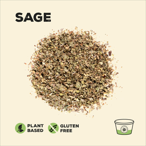 Dried sage in a pile