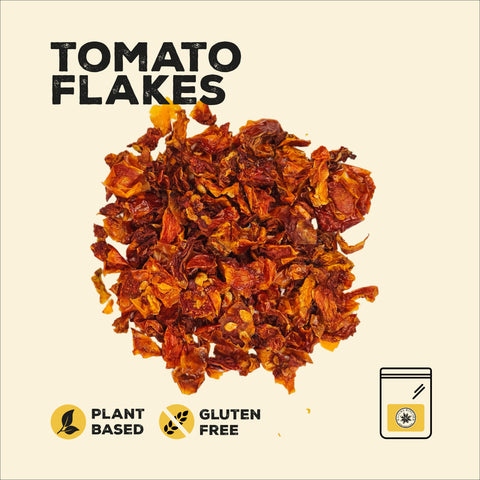Dried Tomato Flakes in a pile
