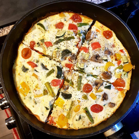 omelette in a skillet