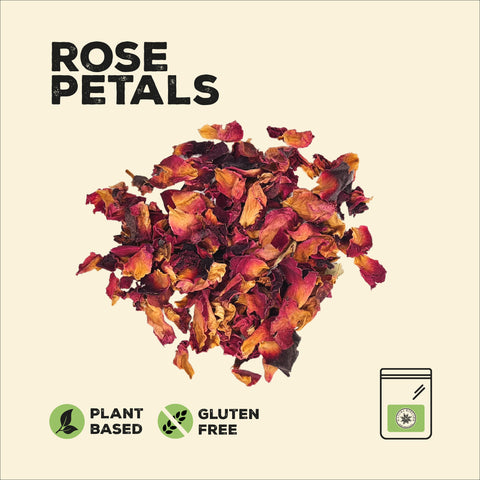 Rose petals in a pile