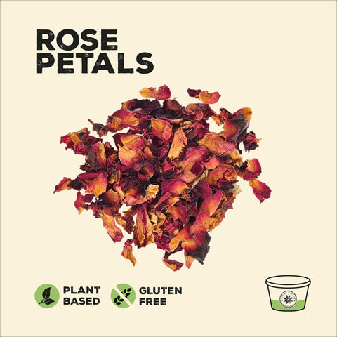 Rose petals in a pile